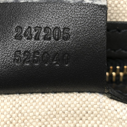 Gucci Monogram Selleria Calfskin Vintage Web Medium Boston Beige Blue 18 of 31