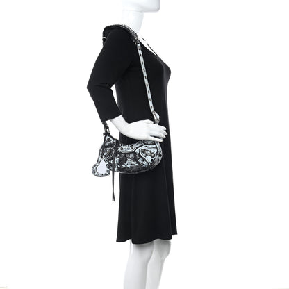 Balenciaga Agneau Arena Graffiti Le Cagole Shoulder Bag XS Black White 2 of 10