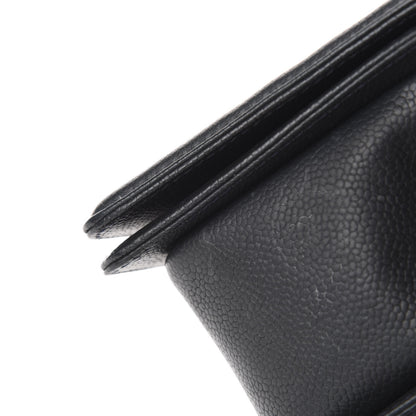 Chanel Caviar Stitched Medium Boy Flap Blue 10 of 14