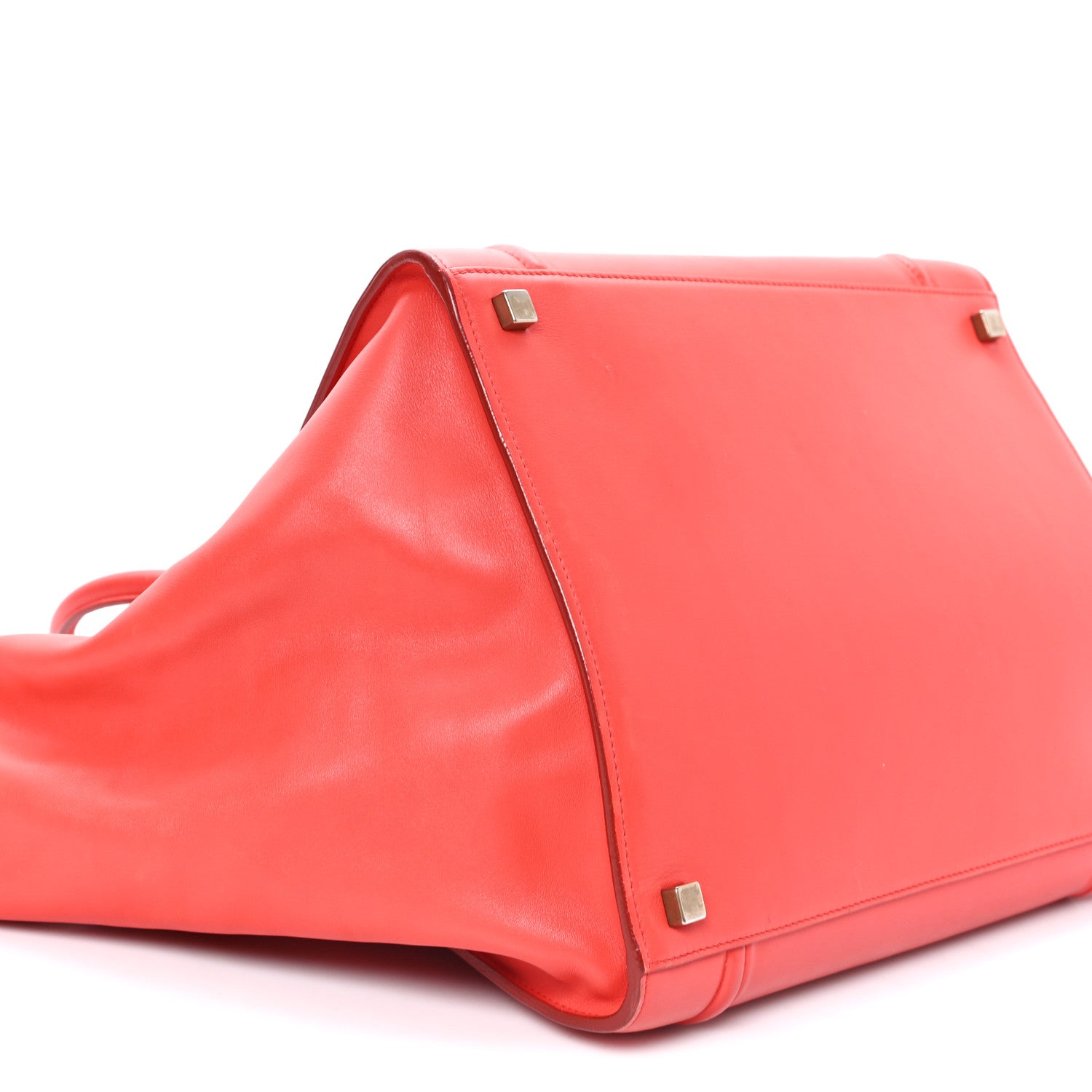 Celine Supple Calfskin Medium Phantom Luggage Vermillion 8 of 10
