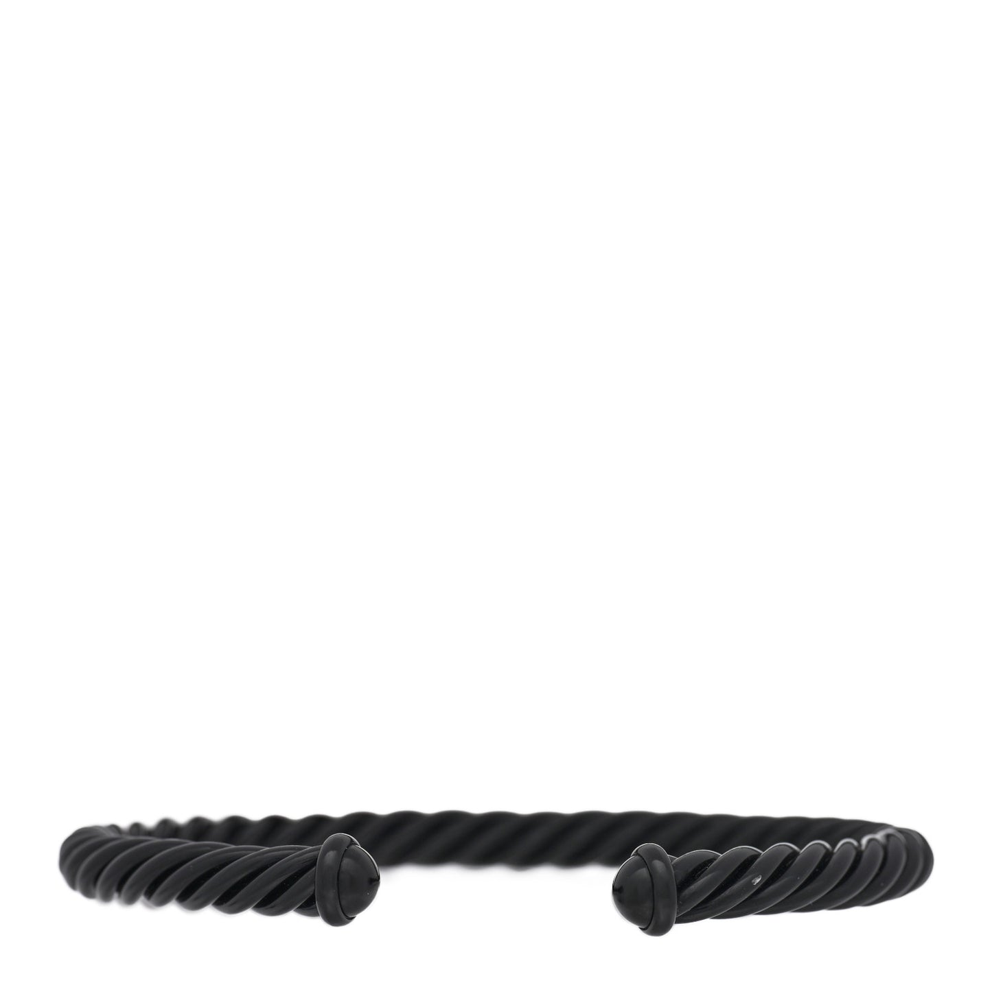 Aluminum 6mm Cable Cuff Bracelet Black