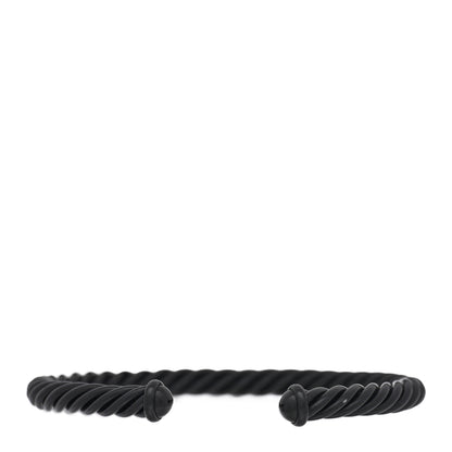 David Yurman Aluminum 6mm Cable Cuff Bracelet Black 1 of 3