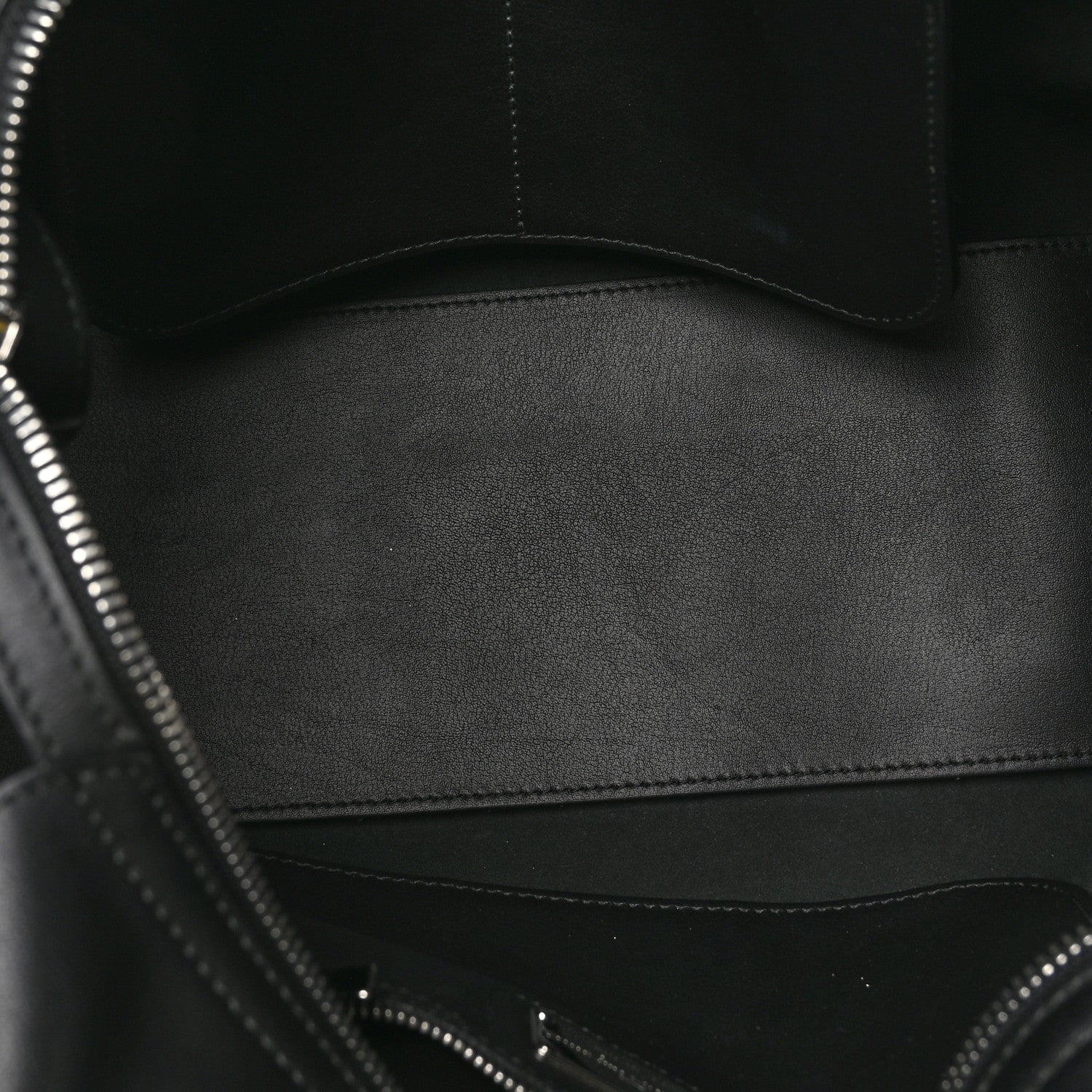 Salvatore Ferragamo Calfskin Double Handle Nolita Satchel Black 5 of 9