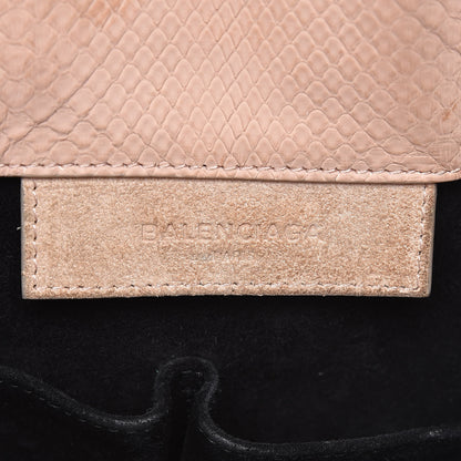 Balenciaga Python Papier A5 Zip Around Tote Old Rose 6 of 22