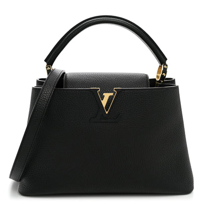 Louis Vuitton Taurillon Capucines PM Black 1 of 9