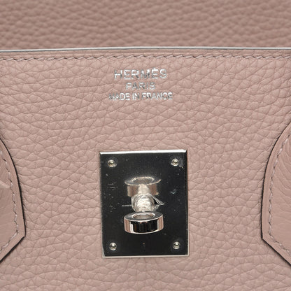 Hermes Taurillon Clemence Birkin 35 Glycine 6 of 7