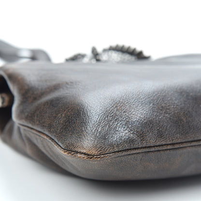 Balenciaga Chevre Embellished Crystal Small Aumonière Wristlet 8 of 11