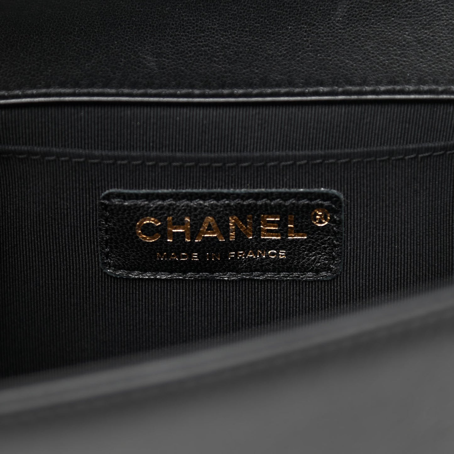Lambskin Quilted Medium Boy Flap Black