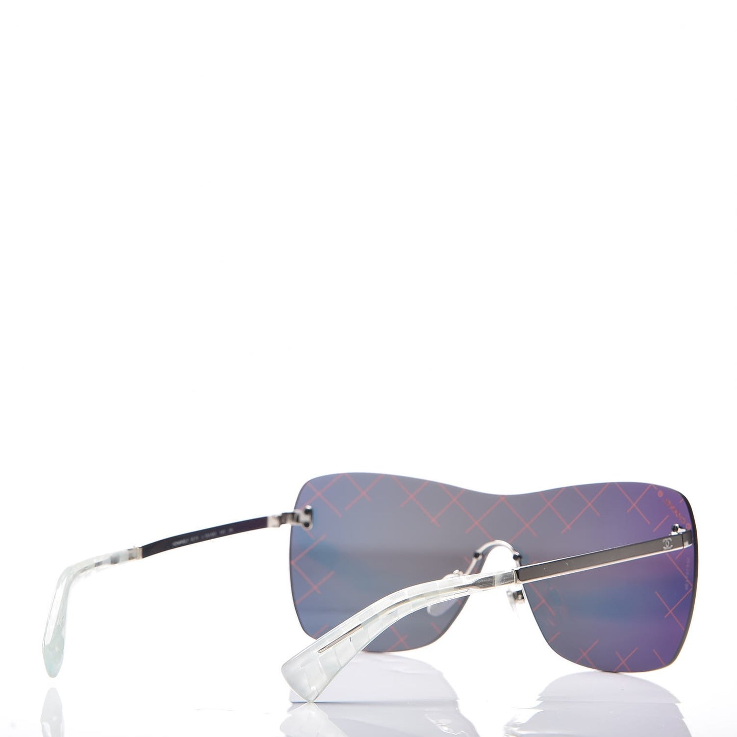 Shield Runway Sunglasses 4215 Silver Red