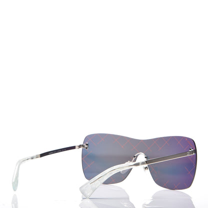 Chanel Shield Runway Sunglasses 4215 Silver Red 4 of 7