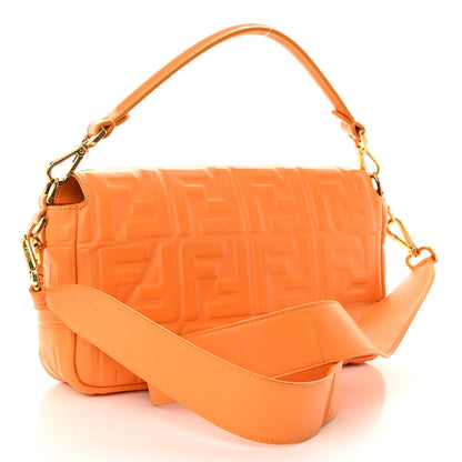 Fendi Nappa FF 1974 Embossed Baguette Clementine 3 of 9