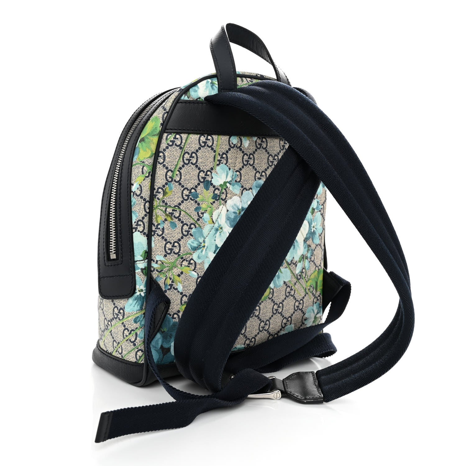 Gucci GG Supreme Monogram Blooms Small Day Backpack Blue 3 of 9