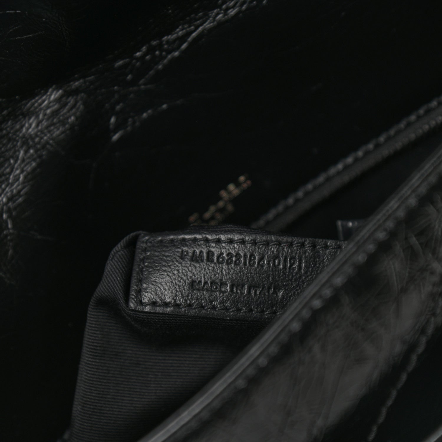 Saint Laurent Crinkled Calfskin Matelasse Monogram Medium Niki Chain Satchel Black 7 of 11