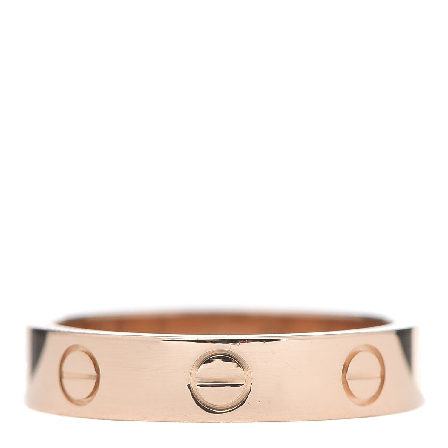 Cartier 18K Pink Gold Diamond 3.5mm LOVE Wedding Band Ring 51 5.75 3 of 5