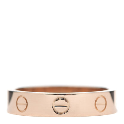 Cartier 18K Pink Gold Diamond 3.5mm LOVE Wedding Band Ring 51 5.75 3 of 5