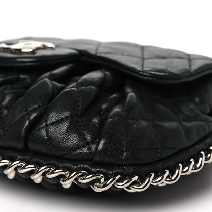 Chanel Washed Lambskin Quilted Mini Chain Around Flap Black 10 of 10