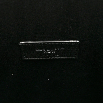 Saint Laurent Linen Canvas Teddy Shopping Bag Black 8 of 11