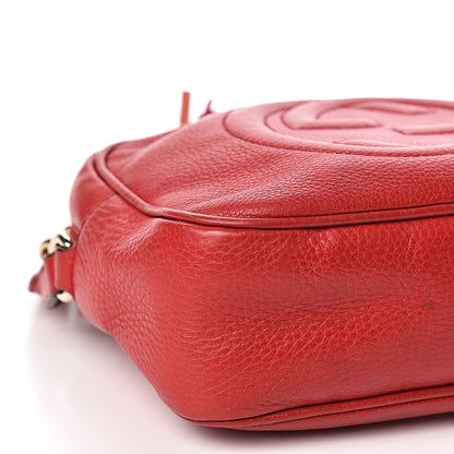 Gucci Pebbled Calfskin Small Soho Disco Bag Tabasco Red 8 of 17