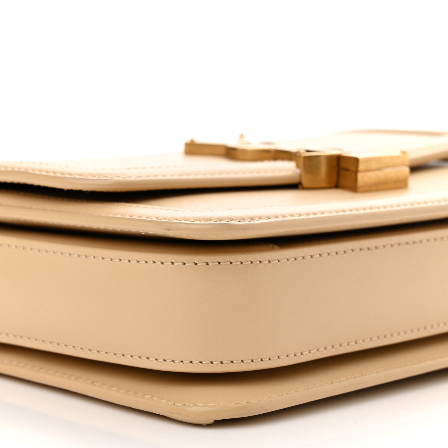 Saint Laurent Smooth Calfskin Small Solferino Satchel Ivory Natural 9 of 16