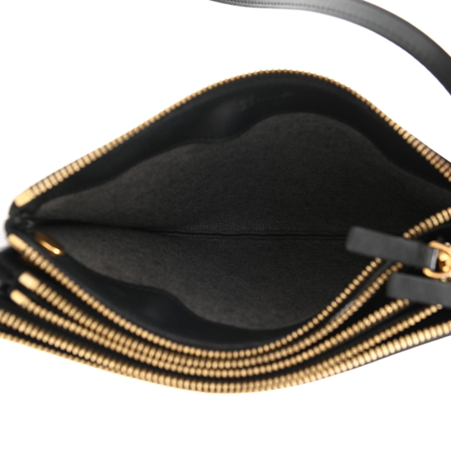 Lambskin Small Trio Crossbody Bag Black