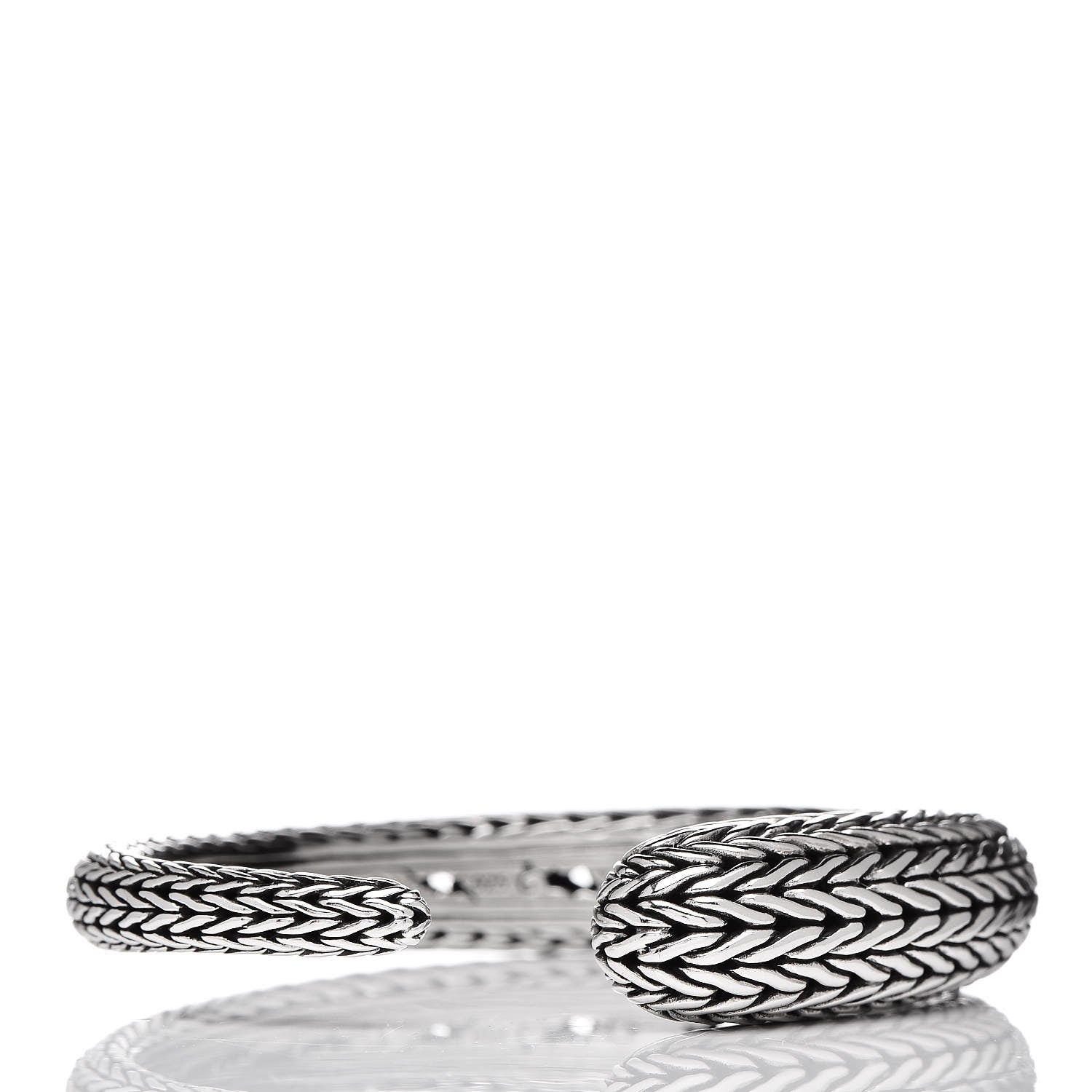 John Hardy Sterling Silver Classic Chain Hinged Bangle 4 of 8