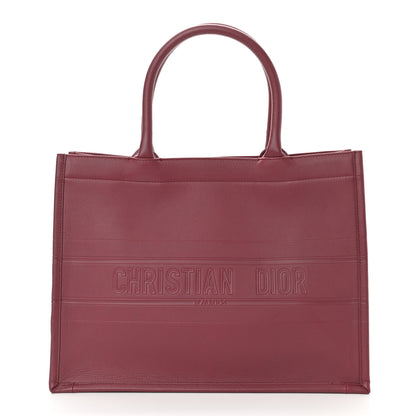 Christian Dior Calfskin Embossed Medium Book Tote Red 1 of 10
