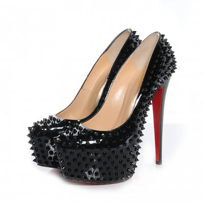 Christian Louboutin Patent Daffodile Spikes 160 Pumps 40 Black 3 of 6