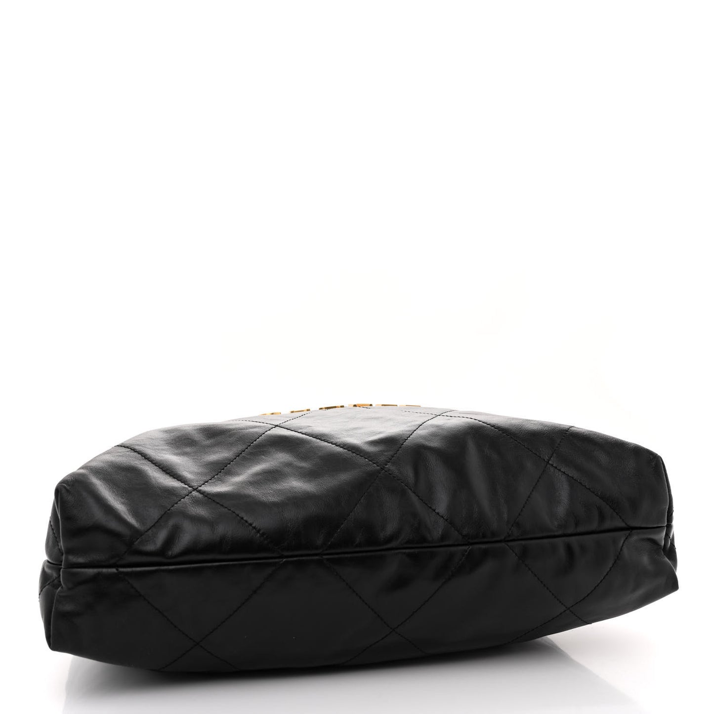 Shiny Calfskin Quilted Chanel 22 Black