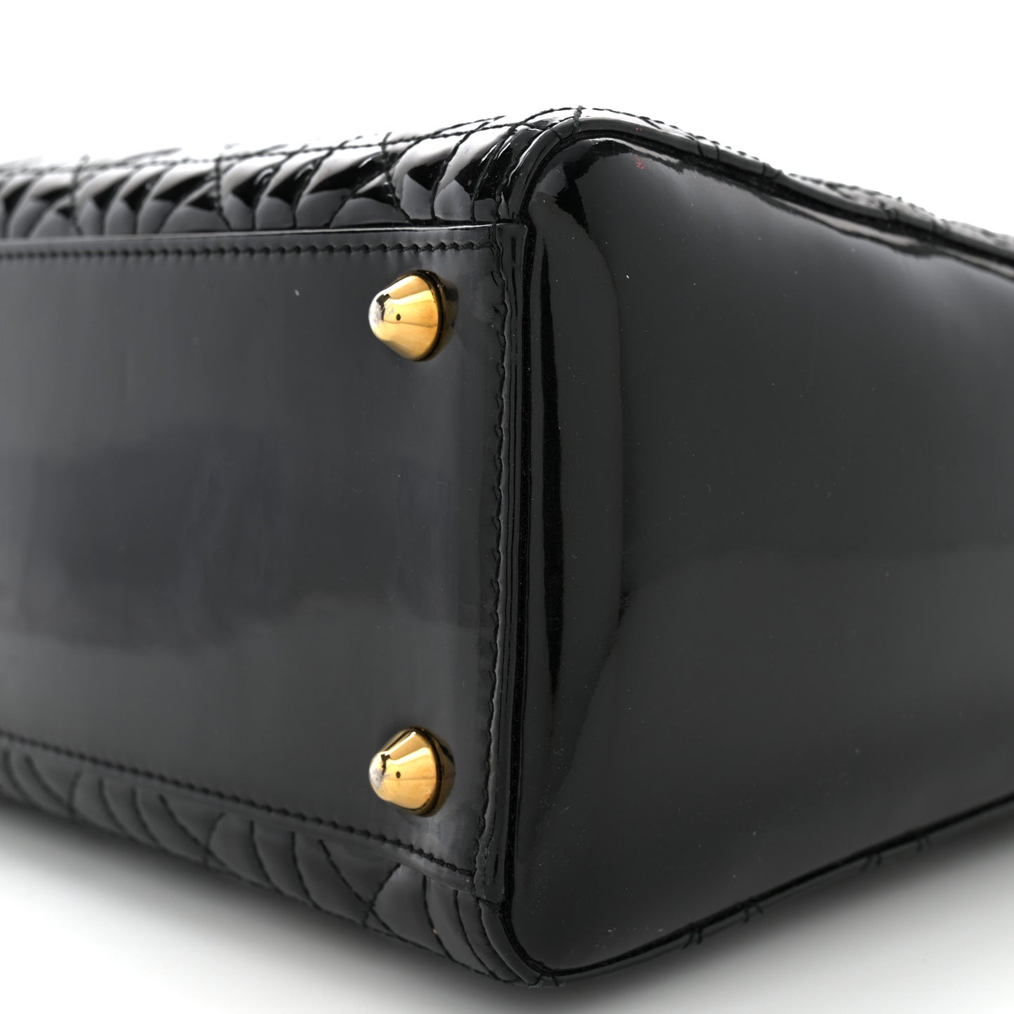 Patent Cannage Large Lady Dior Black