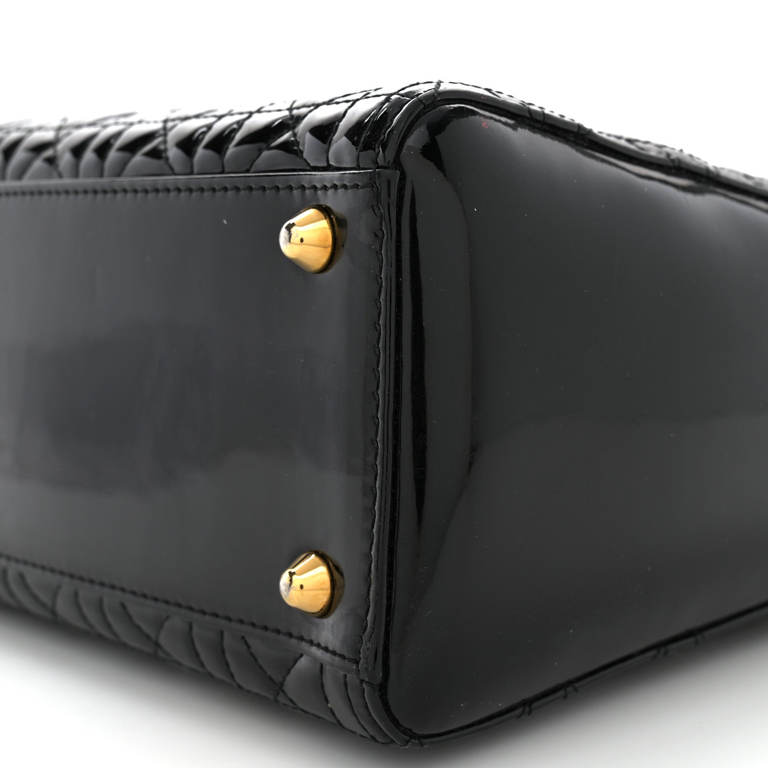 Christian Dior Patent Cannage Large Lady Dior Black 10 of 13