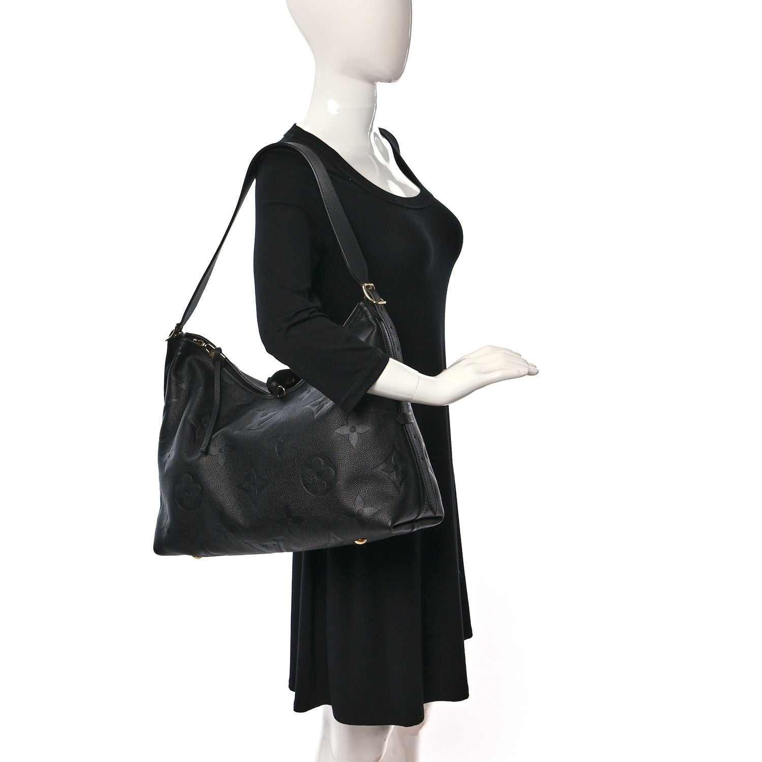 Louis Vuitton Empreinte Monogram Giant CarryAll MM Black 2 of 13