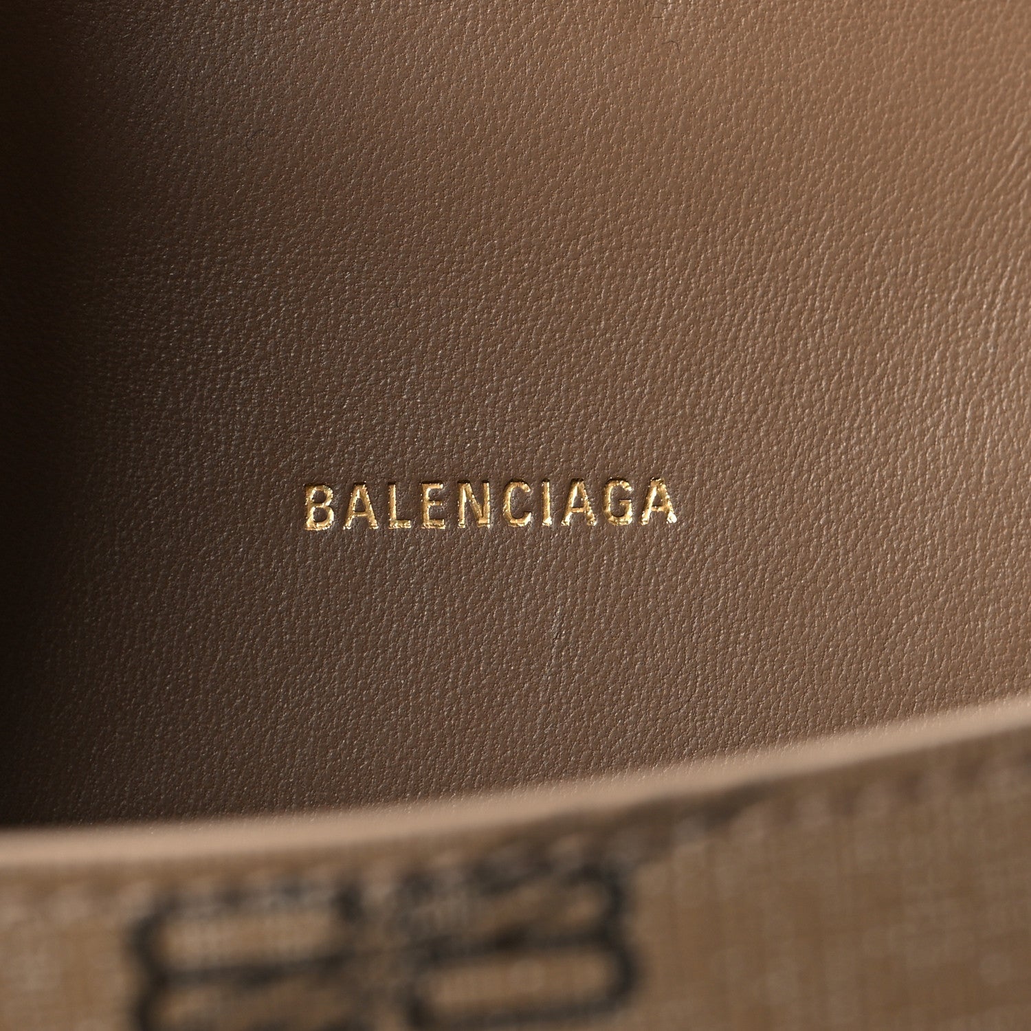 Balenciaga Coated Canvas BB Monogram Hourglass Top Handle Bag XS Beige Brown 6 of 10