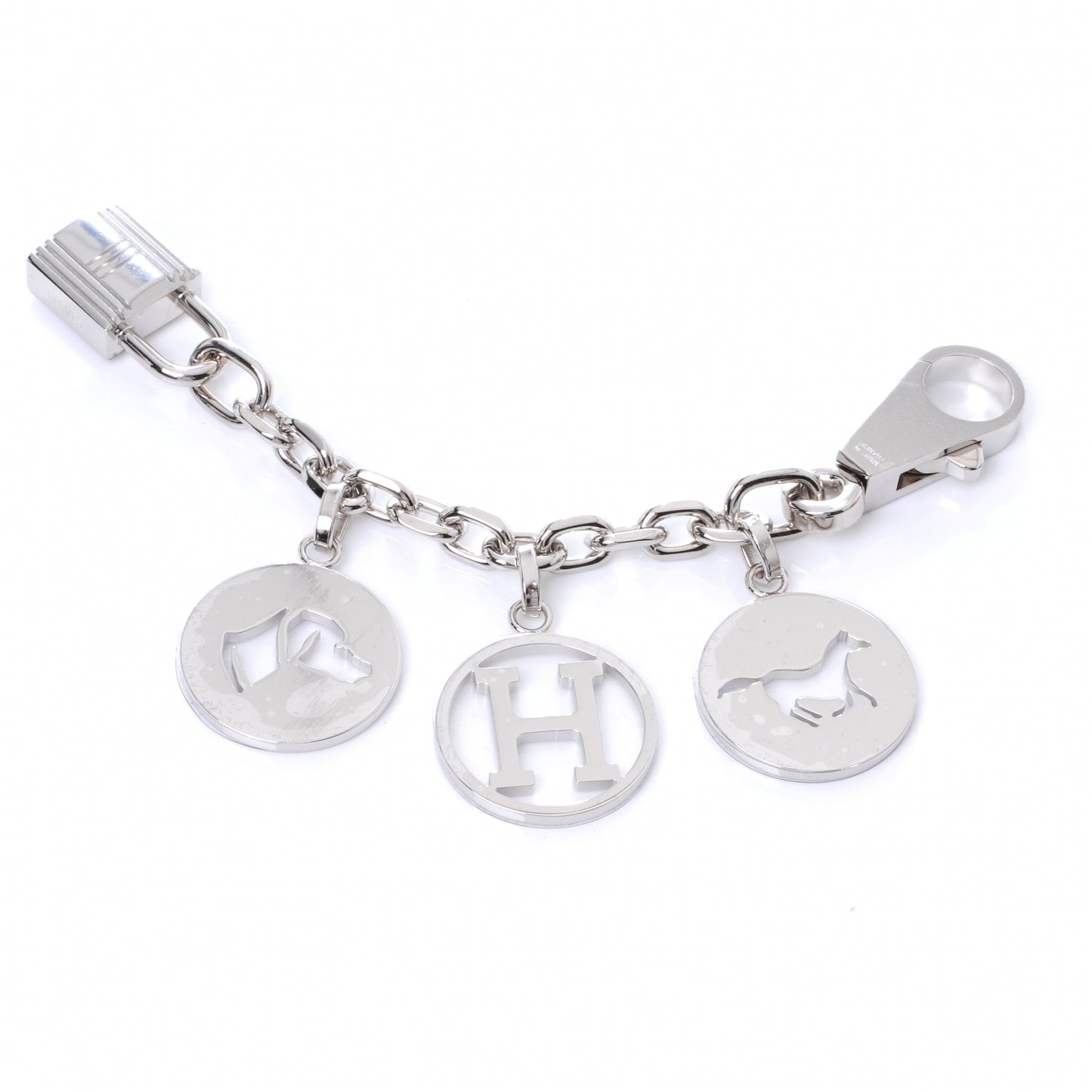 Palladium Breloque Bag Charm Silver