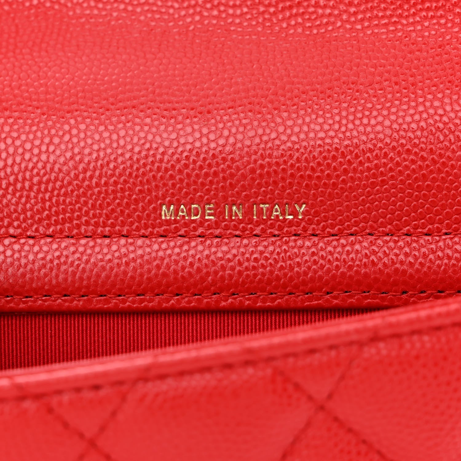 Chanel Caviar Quilted Flap Phone Holder With Chain Red 8 of 16