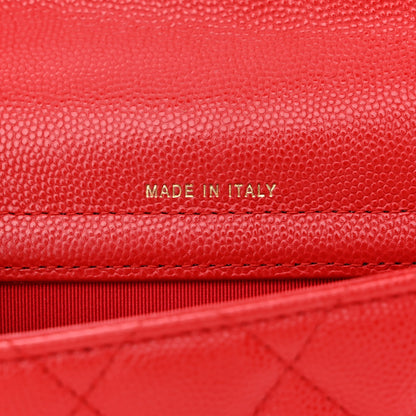 Chanel Caviar Quilted Flap Phone Holder With Chain Red 8 of 16