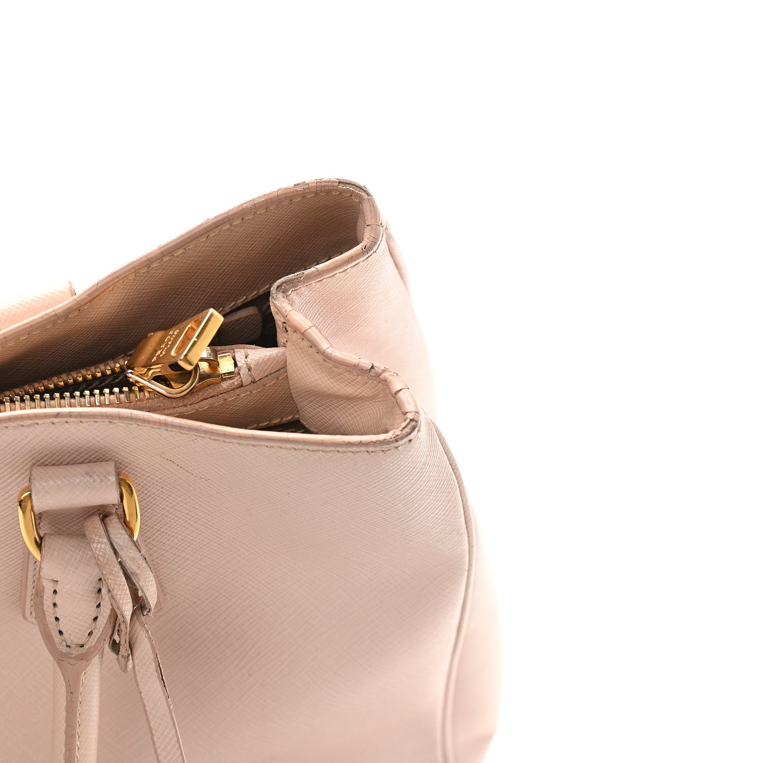 Prada Saffiano Lux Small Double Zip Tote Cammeo 10 of 12