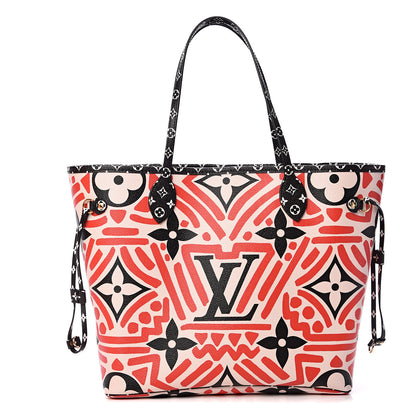 Louis Vuitton Monogram Giant Crafty Neverfull MM Creme Rouge Black 1 of 10