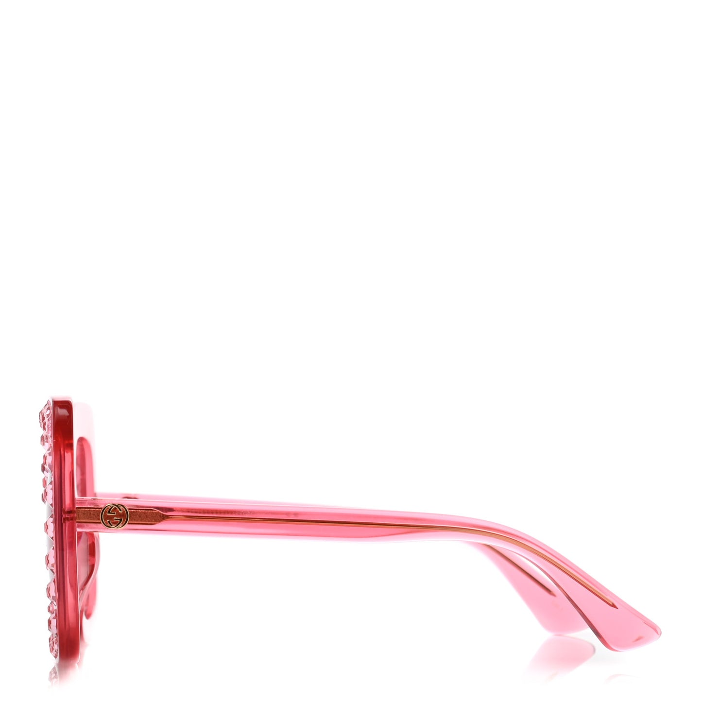 Crystal Square Frame Sunglasses GG0148S Pink