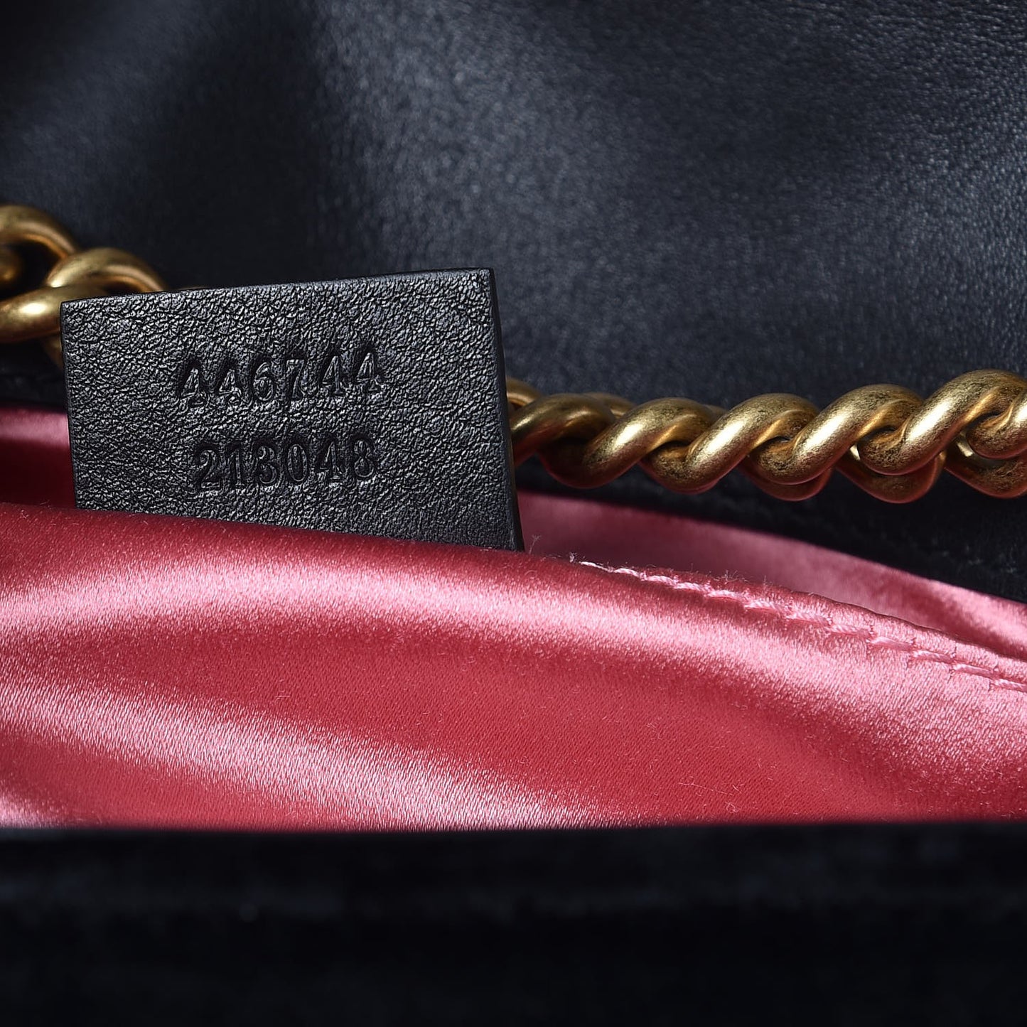 Velvet Matelasse Mini GG Marmont Shoulder Bag Black