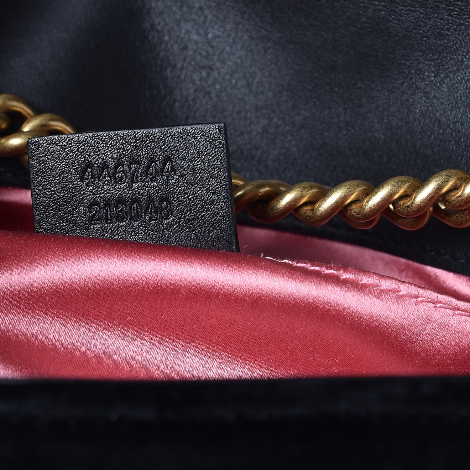 Gucci Velvet Matelasse Mini GG Marmont Shoulder Bag Black 7 of 8