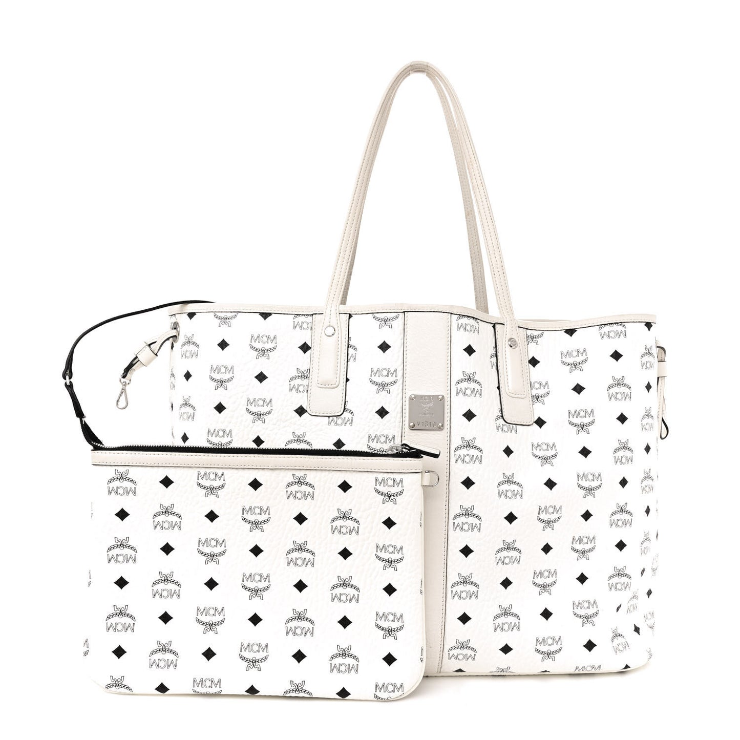 Visetos Large Liz Reversible Shopper Tote White