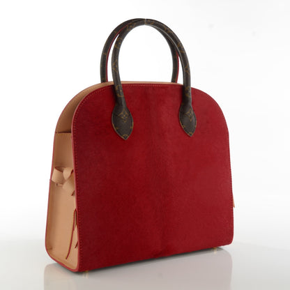 Louis Vuitton Monogram Calf Hair Spikes Iconoclasts Christian Louboutin Tote Red 3 of 7