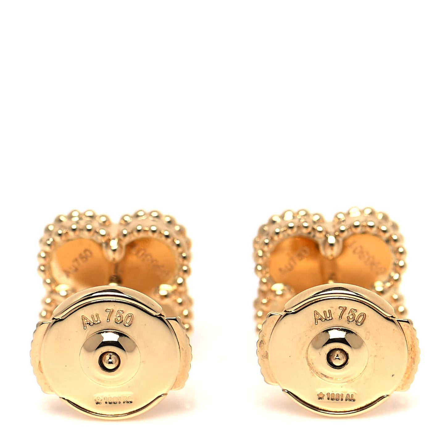 18K Yellow Gold Black Onyx Sweet Alhambra Earrings