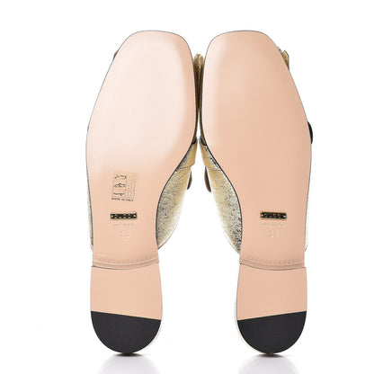 Gucci Galassia Womens GG Marmont Fringe Slippers 38 Platino 5 of 8