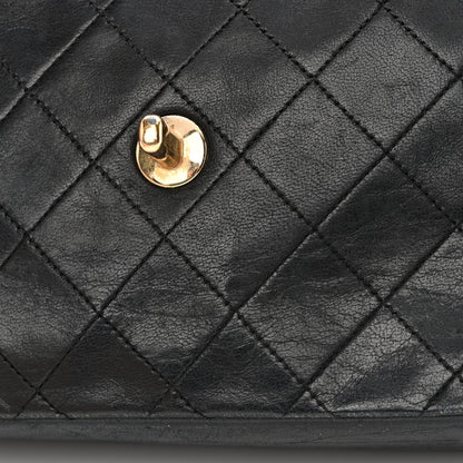 Chanel Lambskin Diamond Stitch Envelope Single Flap Black 17 of 23