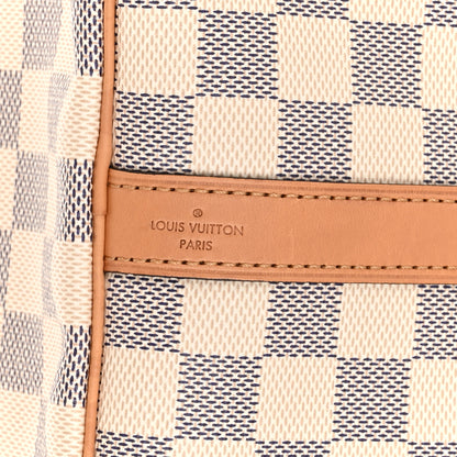 Louis Vuitton Damier Azur Braided Speedy Bandouliere 30 Blue 7 of 10