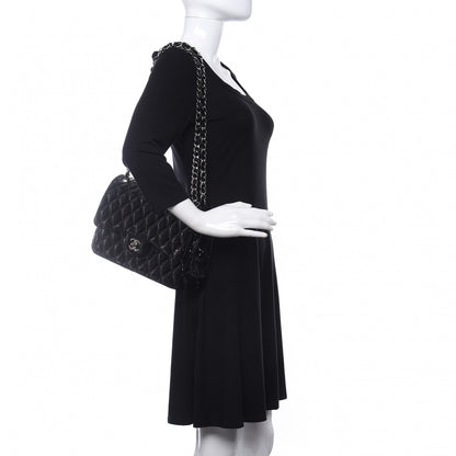 Chanel Patent Quilted Jumbo Double Flap Black 2 of 15
