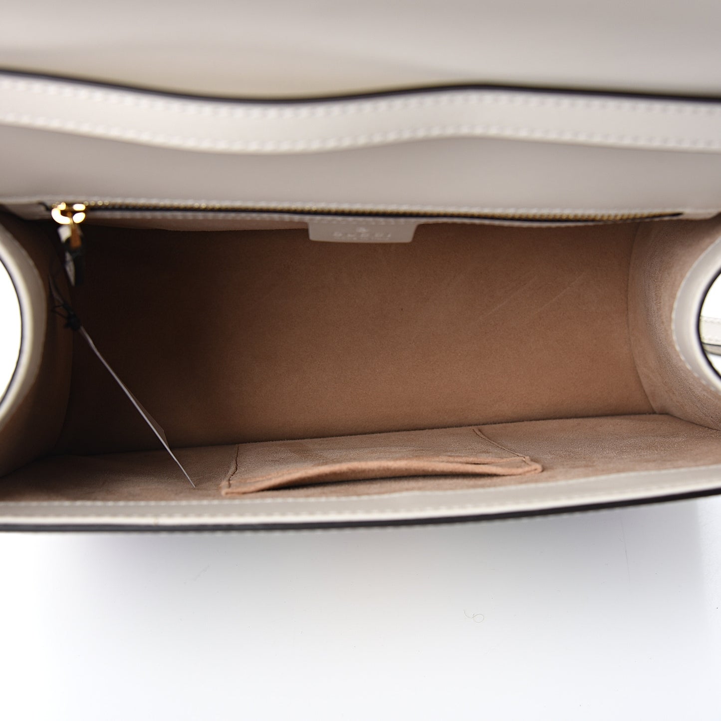 Calfskin Embroidered Medium Sylvie Top Handle Bag White