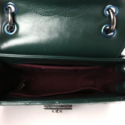 Chanel Shiny Calfskin Quilted Mad About Quilting Mini Flap Dark Green 5 of 10