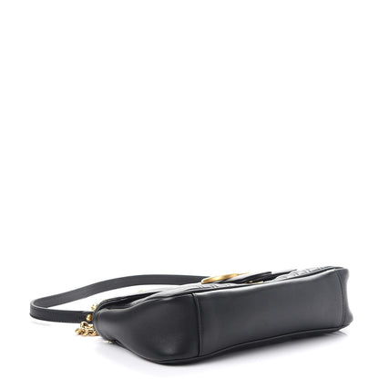 Gucci Calfskin Matelasse Small GG Marmont Shoulder Bag Black 4 of 9